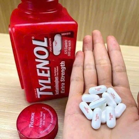 TYLENOL 500mg - Giảm Đau Hiệu Quả, Hạ Sốt Nhanh - 325 Viên Mỹ, An Toàn Cho Người Lớn Và Trẻ Em Trên 12 Tuổi