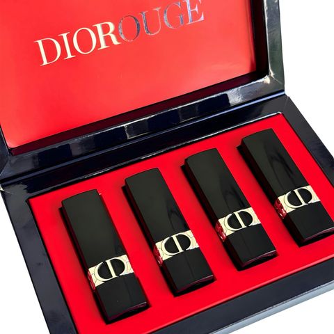 Bộ Son Mini Dior Rouge 4 Thỏi 1.5g - Son Môi Cao Cấp, Thiết Kế Sang Trọng, Màu Sắc Đa Dạng, Quà Tặng Thời Trang Cho Nữ
