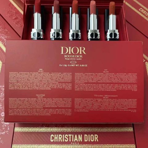 Set Son Dior Rouge Tết Nguyên Đán Limited Edition 1.5g - Son Môi Cao Cấp, Chăm Sóc Môi, Màu Đẹp Quyến Rũ, Quà Tặng Sang Trọng