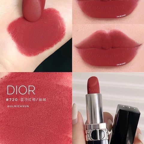 Set Son Dior Rouge Velvet 999 Đỏ Tươi & 720 Hồng Gỗ - Bộ Son Chất Lượng Cao, Màu Sắc Quyến Rũ, Phong Cách Sang Trọng