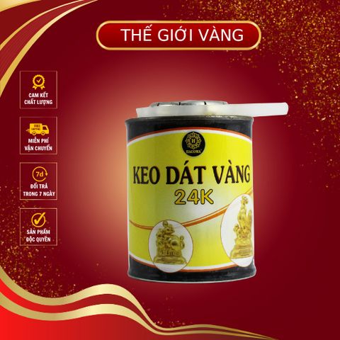Keo Dát Vàng 24K Gốc PU 200g - Keo Chuyên Dụng Dát Vàng Trên Gỗ, Kim Loại, Tượng Phật, Độ Bóng Cao