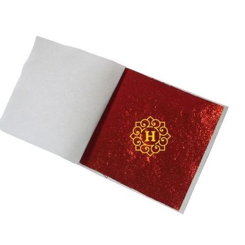 50 Lá Vàng Màu Đỏ 9x9cm - Nghệ Thuật Dát Vàng Sang Trọng Cho Trang Trí Nội Thất, Đồ Nghệ Thuật Thủ Công