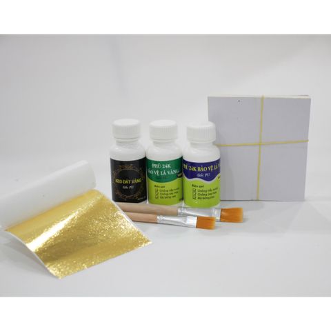 Combo Keo Dán Lá Vàng Gốc PU 30ml - Bảo Vệ Kim Loại, Gỗ, Nhựa, Đá, Thủy Tinh, Gốm Sứ - Keo Dán Dát Vàng Chất Lượng Cao