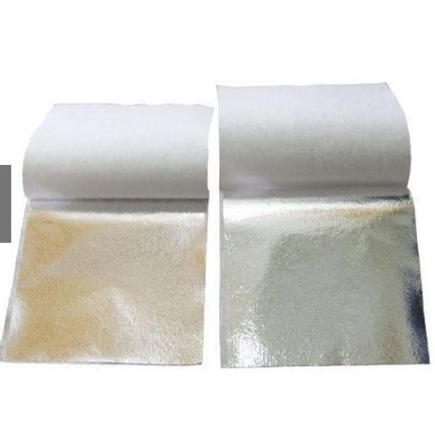 100 Lá Dát Bạc HACOWA 9x9cm - Lá Bạc Công Nghiệp Chất Lượng Cao Dùng Trang Trí Nội Thất, Tặng Quà Sang Trọng