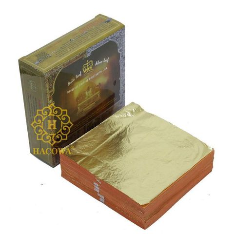 Lá Vàng Đế Vương 14x14cm - Hộp 1.000 Lá Dát Vàng Trang Trí Độc Đáo, Chống Ô XY Hóa cho Gỗ, Nhựa, Kim Loại