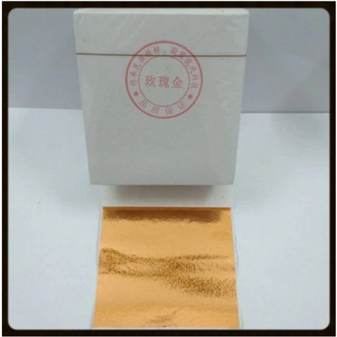 100 Lá Vàng Rose Gold 9x9cm - Lá Dát Vàng Công Nghiệp Chất Lượng Cao Dùng Trong Trang Trí Nội Thất