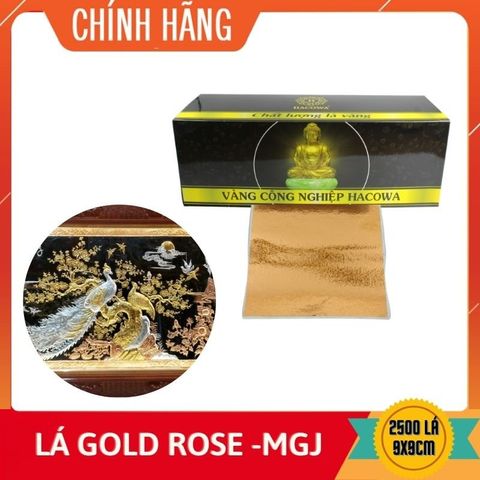 100 Lá Vàng Rose Gold 9x9cm - Lá Dát Vàng Công Nghiệp Chất Lượng Cao Dùng Trong Trang Trí Nội Thất