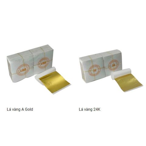 500 Lá Vàng 24K Ánh Đồng Nhạt - Dát Vàng Trên Gỗ, Thủy Tinh, Nhựa, Thạch Cao, Dụng Cụ Trang Trí Nội Thất Giá Rẻ