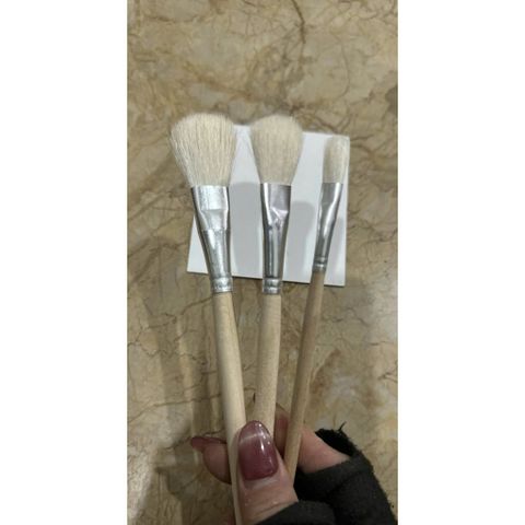 Chổi lông thỏ cao cấp S15/S20 - Dụng cụ dát vàng mềm mịn, không xước bề mặt, cho thợ thi công chuyên nghiệp