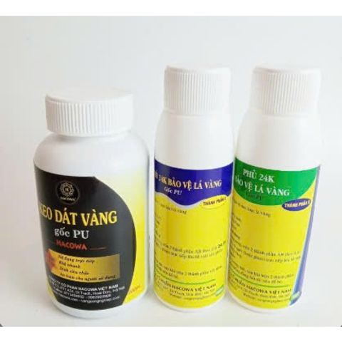 Bộ Combo 500 Lá Vàng MGJ Cao Cấp - Phụ Kiện Dát Vàng Đầy Đủ Cho Mọi Chất Liệu, Kèm Keo và Chổi Vẽ Ứng Dụng