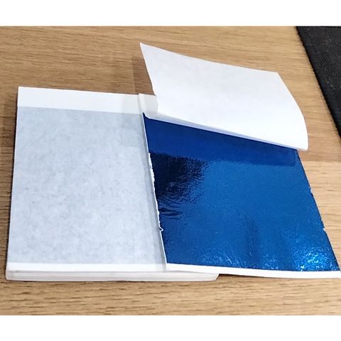 Gói 50 Lá Vàng Xanh Nước Biển (9x9cm) - Chuyên Dát Vàng Trang Trí Đồ Nội Thất Sang Trọng, Đẳng Cấp