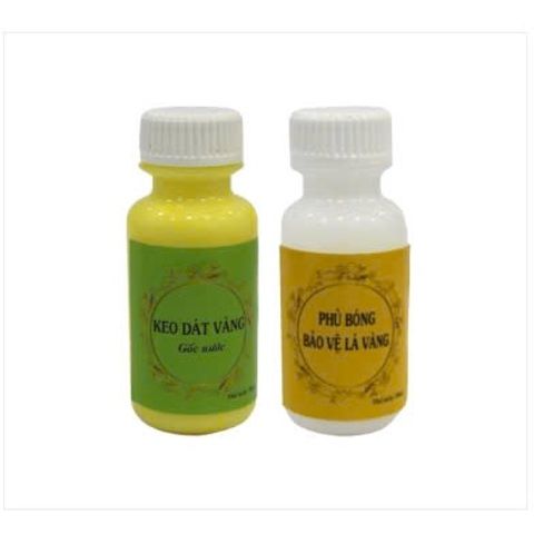Keo Dát Vàng Gốc Nước 30ml - Dán Lá Vàng Trang Trí Đồ Gỗ, Xi Măng, Hoa Quả, Giấy, Nhanh Khô, Không Mùi - Xuất Xứ Đài Loan