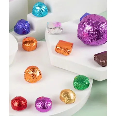 Set 100 Giấy Nhôm Bọc Kẹo & Sô Cô La - Màu Sắc Rực Rỡ, Đẹp Mắt Cho Tiệc Tùng, Đám Cưới và Giáng Sinh