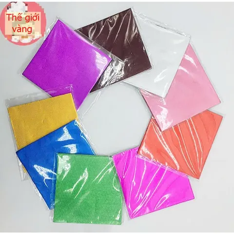 Set 100 Giấy Nhôm Bọc Kẹo & Sô Cô La - Màu Sắc Rực Rỡ, Đẹp Mắt Cho Tiệc Tùng, Đám Cưới và Giáng Sinh