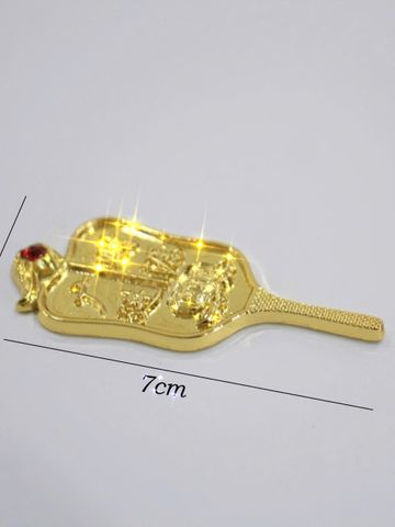 Quạt Cầm Tay Ông Địa Mạ Vàng - Pháp Khí Hút Tài Lộc và May Mắn - Kiểu Dáng Nhỏ 5cm và Lớn 7cm cho Tượng Thần Tài