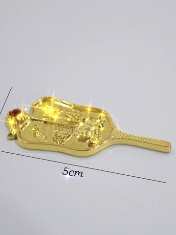Quạt Cầm Tay Ông Địa Mạ Vàng - Pháp Khí Hút Tài Lộc và May Mắn - Kiểu Dáng Nhỏ 5cm và Lớn 7cm cho Tượng Thần Tài