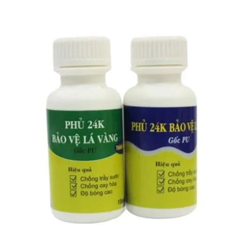 Combo Phủ Bảo Vệ Lá Vàng 24K - Bộ 2 Thành Phần 45ml Duy Trì Màu Bền, Chống Trầy Xước, Đồ Gia Dụng Nhà Bếp