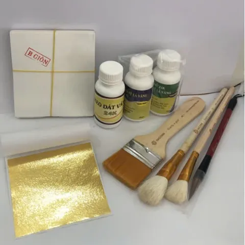 Combo Phủ Bảo Vệ Lá Vàng 24K - Bộ 2 Thành Phần 45ml Duy Trì Màu Bền, Chống Trầy Xước, Đồ Gia Dụng Nhà Bếp
