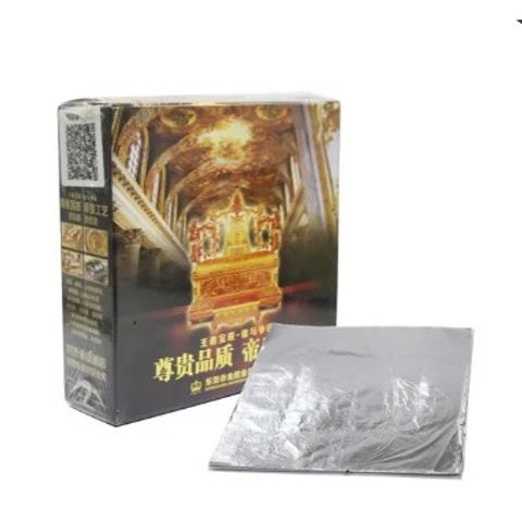 1000 Lá Dát Bạc 14x14cm - Giấy Dát Bạc Chịu Oxy Hacowa, Trang Trí Đồ Nghệ Thuật, Đóng Gói Tiện Lợi