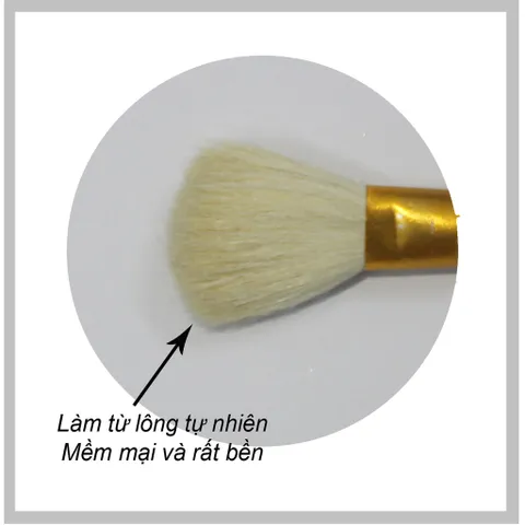 Bộ 9 Chổi Dặm Vàng Lông Thỏ Cao Cấp - Chổi Dát Vàng Siêu Mềm Chất Lượng Từ Đài Loan, Sản Phẩm Trang Điểm Đặc Biệt