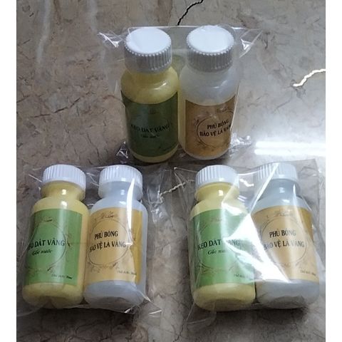 Bộ Combo 30ml Keo Phủ Gốc Nước - Keo Dát Vàng và Phủ Chống Xỉn Cho Nghệ Thuật và Thủ Công Mỹ Nghệ