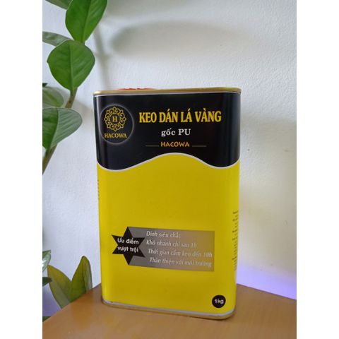 Keo Dán Lá Vàng Gốc PU Nhanh 1KG - Chất Keo Dát Vàng Cho Gỗ, Thủy Tinh, Đá Và Composite, Độ Bám Dính Tốt, Khô Nhanh, Bóng Đẹp
