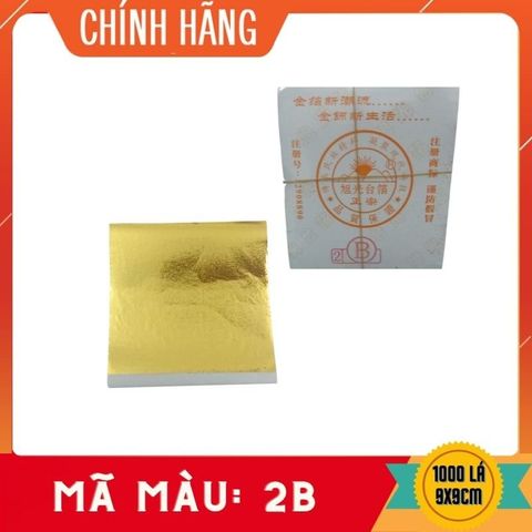 Bộ 500 Lá Vàng 2B Màu Vàng Đậm - Dùng Dát Vàng Trên Mọi Chất Liệu, Sáng Bóng, Dễ Thực Hiện