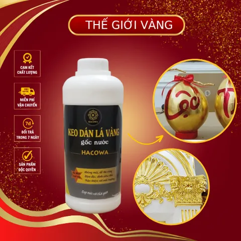 Keo Dát Vàng Gốc Nước 1kg - Dùng Gắn Kết Lá Vàng Với Đồ Trang Trí, Đồ Lưu Niệm, Gốm Sứ Tại Nhà
