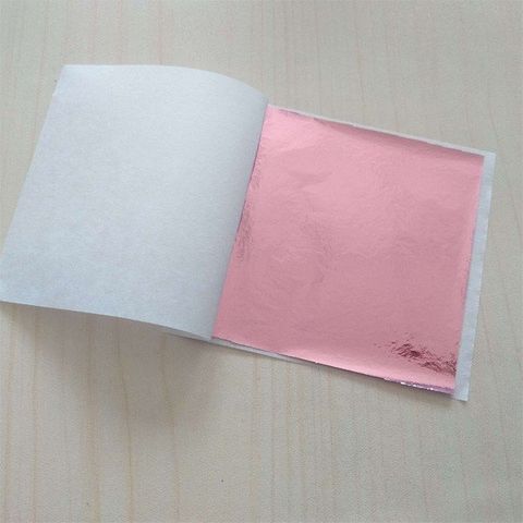 Bộ 50 Lá Vàng Đặc Biệt - Dát Vàng Hồng Đào 9x9cm Chuyên Dụng, Bền Màu, Sáng Bóng Cho Nghệ Thuật Trang Trí Nội Thất