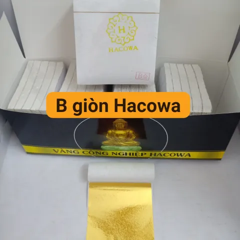 Lá Vàng Công Nghiệp HACOWA 2500 Lá - Dát Vàng Nội Thất, Tượng Phật, Tranh Tường, Đồ Nghệ Thuật Chất Lượng Cao