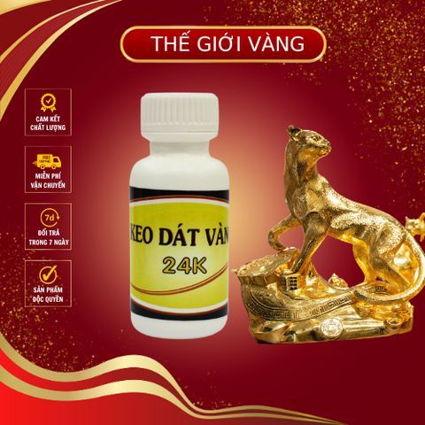 Keo Dát Vàng 24K Gốc PU 30ML - Chuyên Dụng Cho Dát Vàng Thật, Dát Bạc, Dát Vàng Công Nghiệp - Dễ Dùng, Độ Bóng Cao