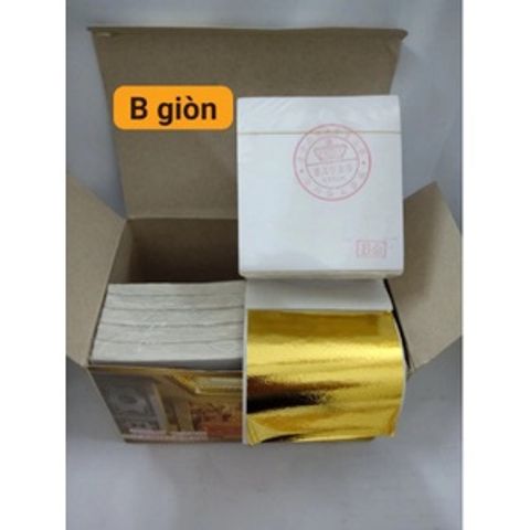 500 Lá Vàng Đế Vương B Giòn - Chất Lượng Cao, Màu Sắc Như Vàng Thật, Bền Màu, Thích Hợp Dát Trên Gỗ, Thủy Tinh, Nhựa, Xi Măng