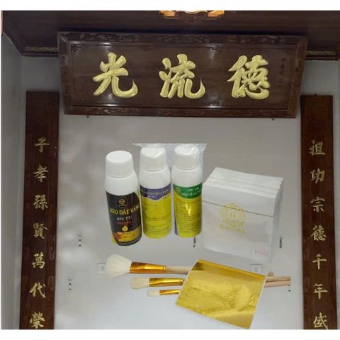 500 Lá Vàng B Giòn Hacowa 9x9cm - Dát Vàng Siêu Bóng Đẹp Trên Mọi Chất Liệu - Dụng Cụ Trang Trí Độc Đáo