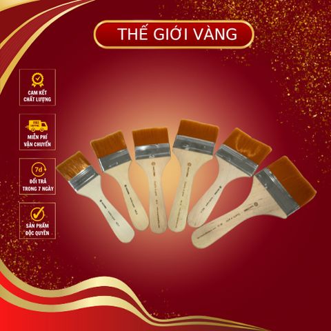 Combo 6 Chổi Dặm Vàng Silicon Mềm Mịn - Dụng Cụ Vệ Sinh và Quét Sơn, Kem Bánh Chất Lượng Cao