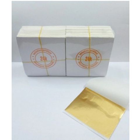 1000 Lá Vàng 24K Ánh Đồng Nhạt - Dát Vàng Chất Liệu Gỗ, Thủy Tinh, Kim Loại - Trang Trí Nội Thất Đẹp, Giá Rẻ
