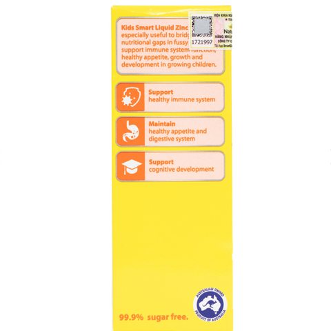 Siro Nature’s Way Kids Smart Liquid Zinc 100ml - Bổ sung kẽm dễ uống cho trẻ, hỗ trợ phát triển và cải thiện khẩu phần dinh dưỡng.