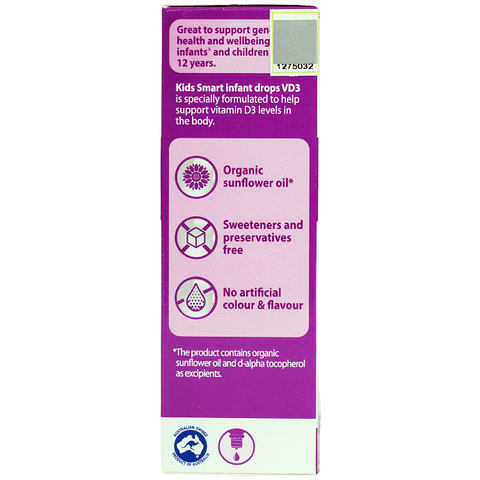 Giọt Vitamin D3 Trẻ Em Kids Smart Nature’s Way 13ml - Giải pháp bổ sung cho trẻ sơ sinh và trẻ nhỏ dễ sử dụng hàng ngày