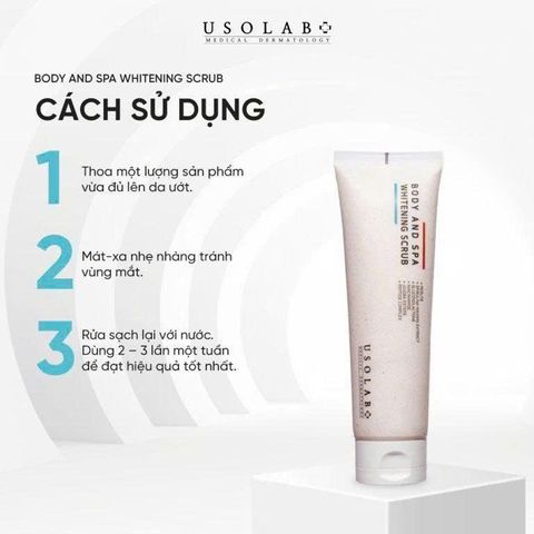 Kem Tẩy Da Chết Usolab Body And Spa Whitening Scrub 200ml - Giúp Làn Da Sáng Mịn, Chống Oxy Hóa, Dưỡng Trắng Da Toàn Thân