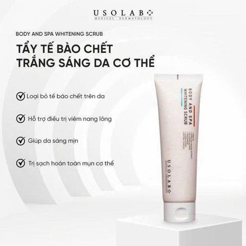 Kem Tẩy Da Chết Usolab Body And Spa Whitening Scrub 200ml - Giúp Làn Da Sáng Mịn, Chống Oxy Hóa, Dưỡng Trắng Da Toàn Thân