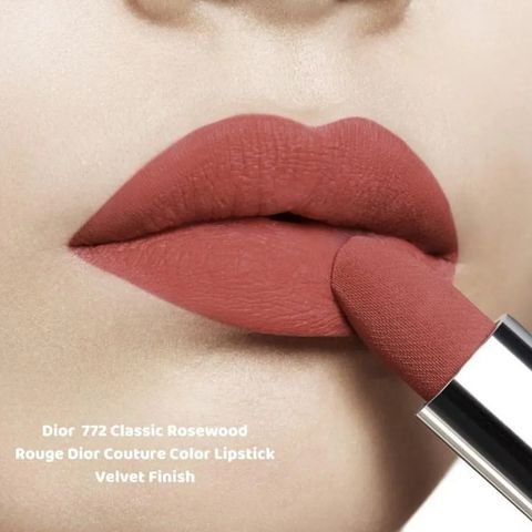 Son Lì Dior Velvet 772 Classic Rosewood Màu Hồng Đất - Son Môi Sang Trọng, Tạo Dáng Tinh Tế, Phong Cách Quyến Rũ