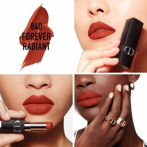 Son Dior Rouge Dior Forever Transfer-Proof Lipstick 840 Forever Radiant - Son Môi Chất Lượng Cao, Màu Đỏ Gạch Sang Trọng, Chính Hãng