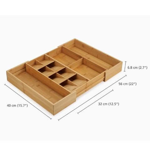 Khay Chia Ngăn Kéo Dao Thìa Dĩa Joseph Joseph 851696 DrawerStore™ Bằng Tre - Giải Pháp Tiết Kiệm Không Gian Cho Bếp Nhà