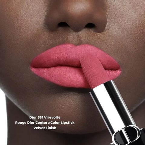 Son Lì Dior Velvet Finish 581 Virevolte Màu Hồng Đào 3.5g - Son Môi Cao Cấp Chính Hãng, Độ Bám Màu Lâu, Thiết Kế Sang Trọng