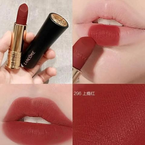 Son Lancôme L'Absolu Rouge Drama Matte 296 - Son Môi Đỏ Thuần Chính Hãng, Độ Bám Màu Lâu Trôi, Dưỡng Ẩm, Thiết Kế Sang Trọng