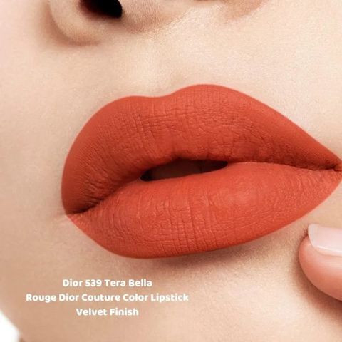Son Lì Dior Velvet 539 Tera Bella - Màu Đỏ Cam Đất Chính Hãng, Son Lì Chất Lượng Cao, Độ Bền Màu Tốt, Hàng Công Ty