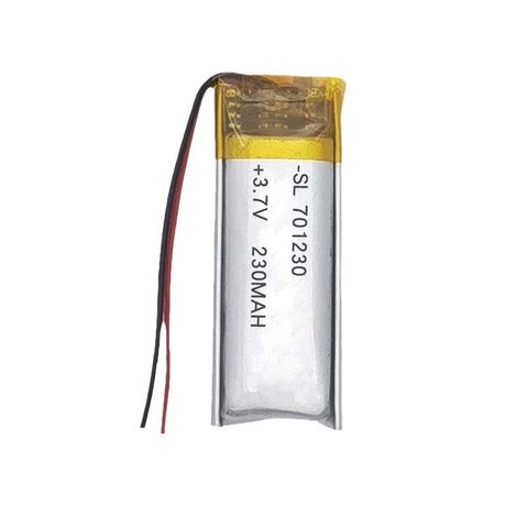 Pin Lipo Polymer 701230 3.7V 230mAh có mạch bảo vệ - Thay thế cho thiết bị điện tử, pin nhỏ gọn và an toàn.