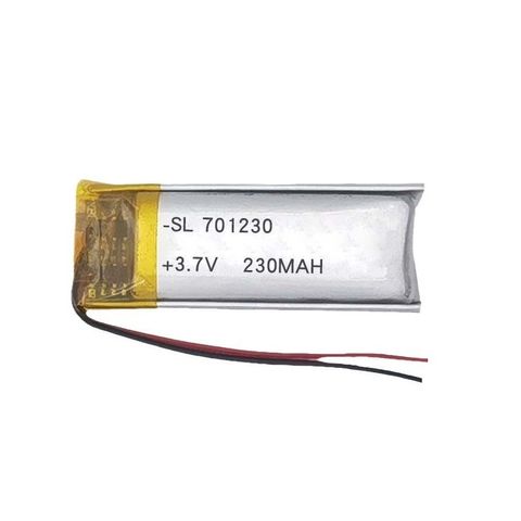 Pin Lipo Polymer 701230 3.7V 230mAh có mạch bảo vệ - Thay thế cho thiết bị điện tử, pin nhỏ gọn và an toàn.