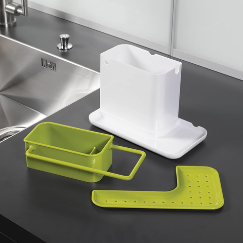 Giá để dụng cụ rửa chén Joseph Joseph 85021 - Caddy bồn rửa, chứa dung dịch, bọt biển, khăn lau, dễ vệ sinh, tiện lợi nhà bếp
