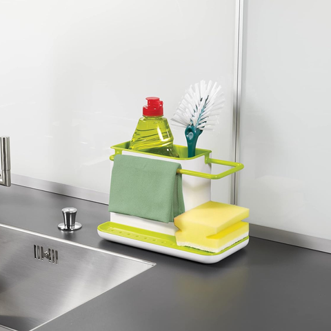 Giá để dụng cụ rửa chén Joseph Joseph 85021 - Caddy bồn rửa, chứa dung dịch, bọt biển, khăn lau, dễ vệ sinh, tiện lợi nhà bếp