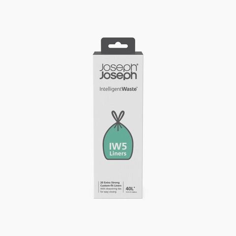 Hộp 20 Túi Đựng Rác 40L Joseph Joseph IW5 - Túi Chắc Chắn Cho Thùng Nén Rác Titan 20, Dễ Dàng Sử Dụng